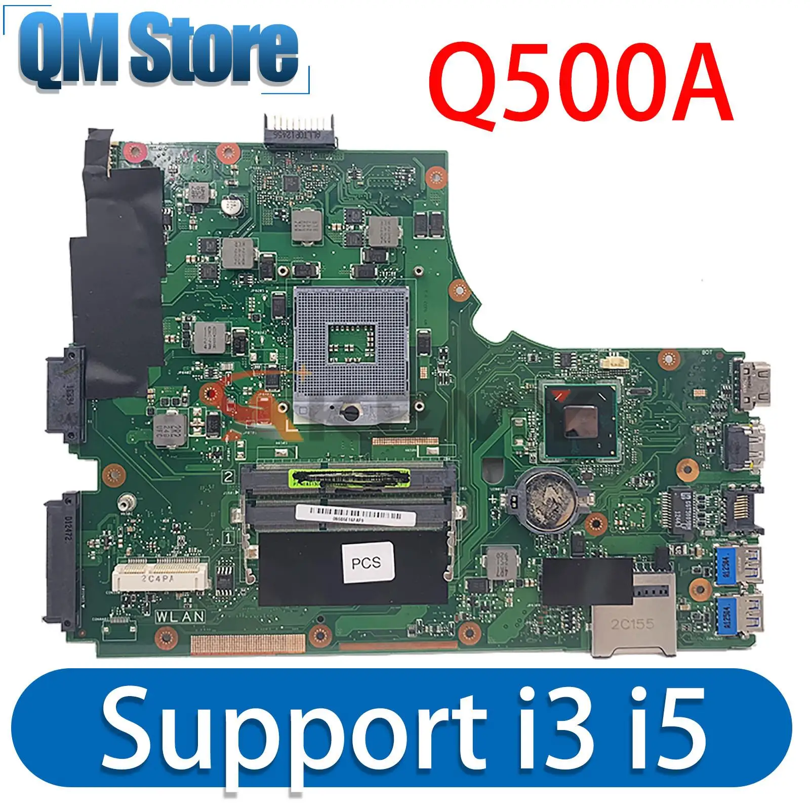 

Notebook Mainboard For ASUS Q500 Q500A Laptop Motherboard PGA-988B DDR3 SLJ8E REV:2.1 MAIN BOARD TEST OK