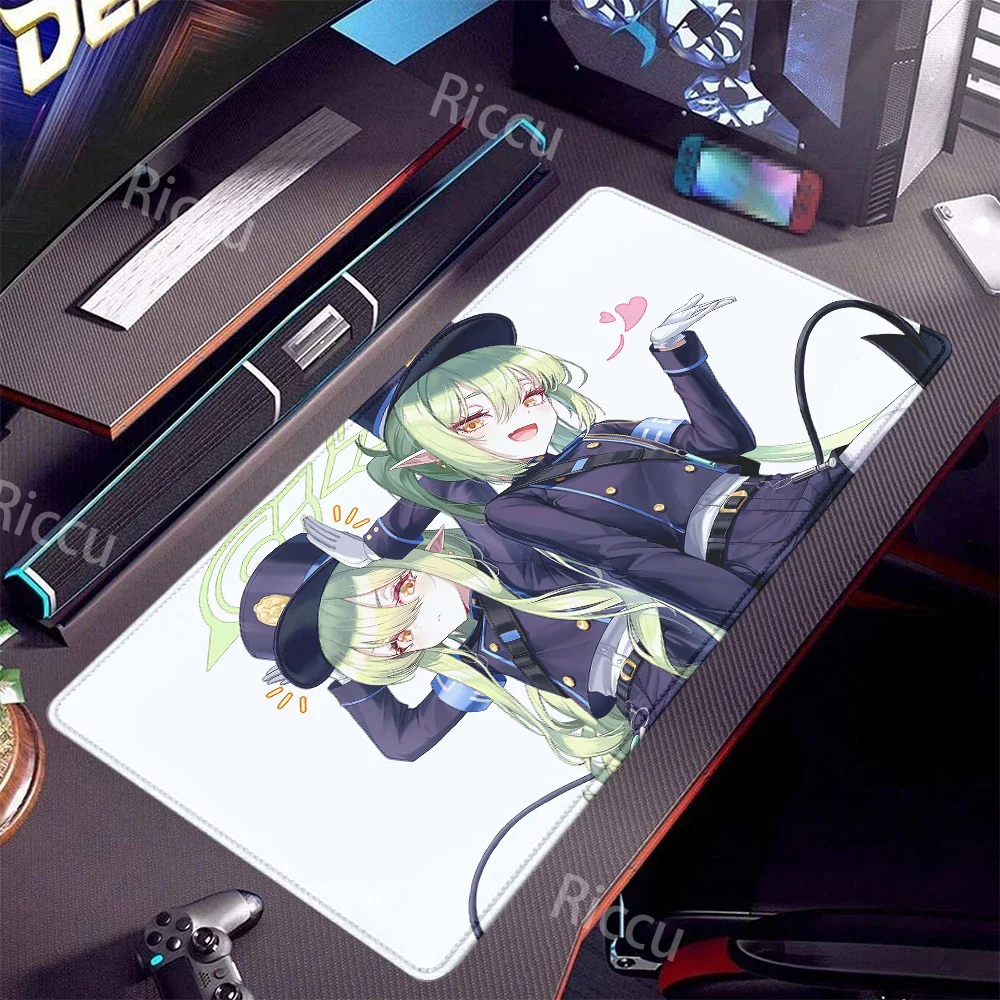 Blue Archive Tachibana Twins Mauspad Beliebte große Gamer XXL-Tastaturmatte Oni MouseMat 900 x 400 mm Gummi-Schreibtischunterlage GamingMousepad – Detail 2