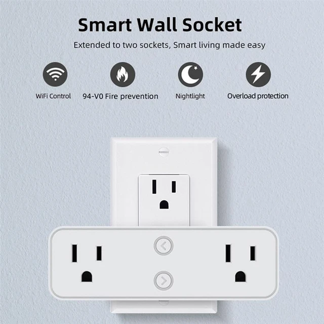 Smart Plug Switches, Double 10A WiFi Bluetooth Outlet, Compatible with  Alexa and Google Assistant, 2-in-1 Compact Design, Control Remotely with No  Hub Required, Timer, FCC and ROHS Certified - Coupon Codes, Promo