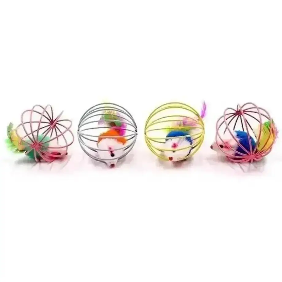 1 Pcs Elastic Ball Cat Toy Caterpillar Cat Toy For Fun And Relaxation Colorful Ball Feathers For Teasing Cats