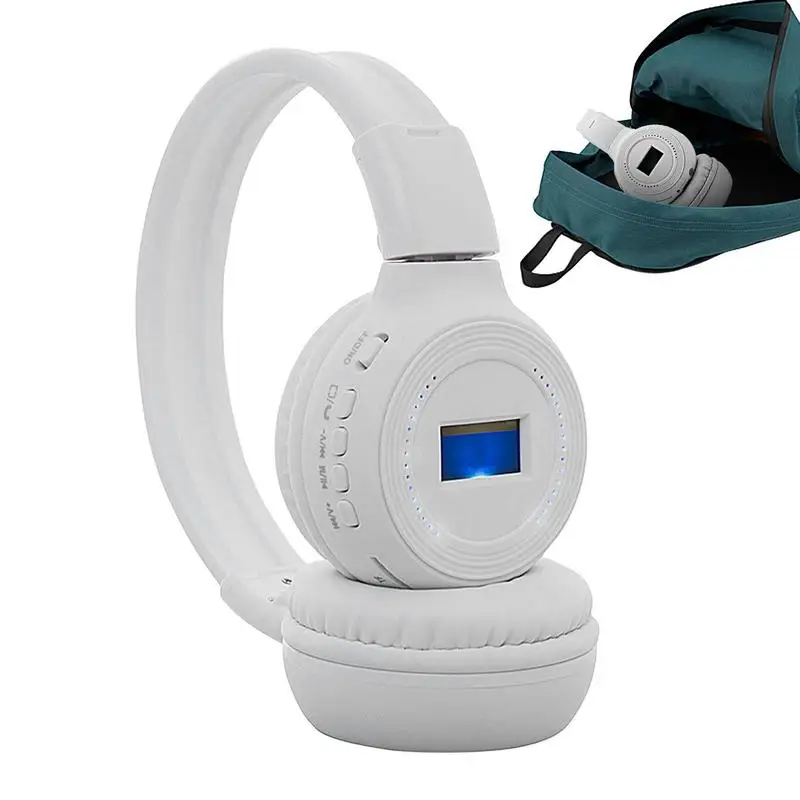 TF Card FM Radio Earphones, Noise Canceling Bluetooth-Compatible Headset, 3.5mm Jack Headphones, Wireless & Wired Connection