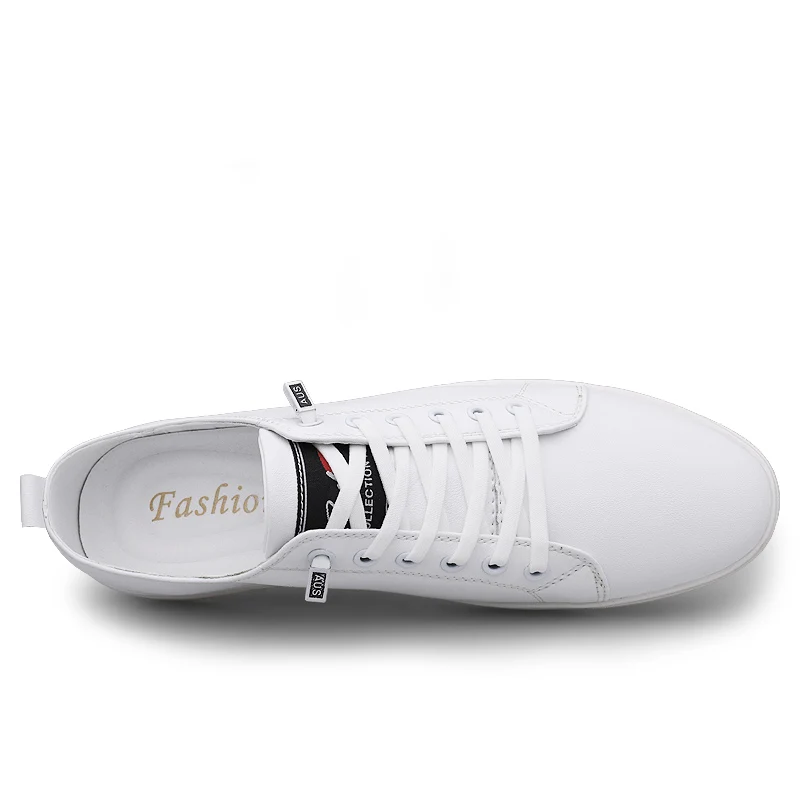 Genuine Leather Mens Luxury Brand Casual Shoes Fashion Handmade Classic White Shoes Outdoor Comfort Men Sneakers Business Office