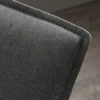 Durable Metal Lounge Chair Upholstered Seat Modern Design Comfortable Armrests Residential Use Charcoal Gray Finish 5