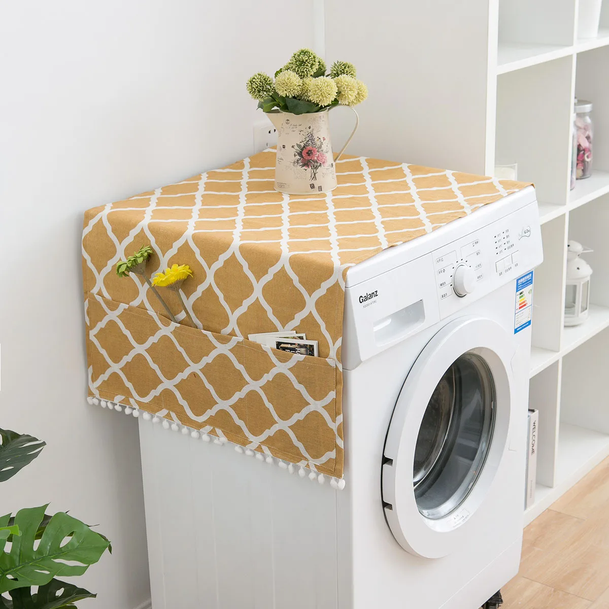 

Household Dust-proof Cover Cotton Washing Machine Covers Tumble Dryer Laundry Gadgets Pocket Organizer Product Accessories Stuff