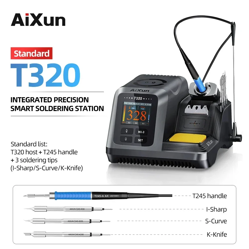 AIXUN T320 Soldering Station T245 C210 Soldering Handle Tip 200W 2S Heating Solder Paste For Mobile Phone Repair Welding Machine 4