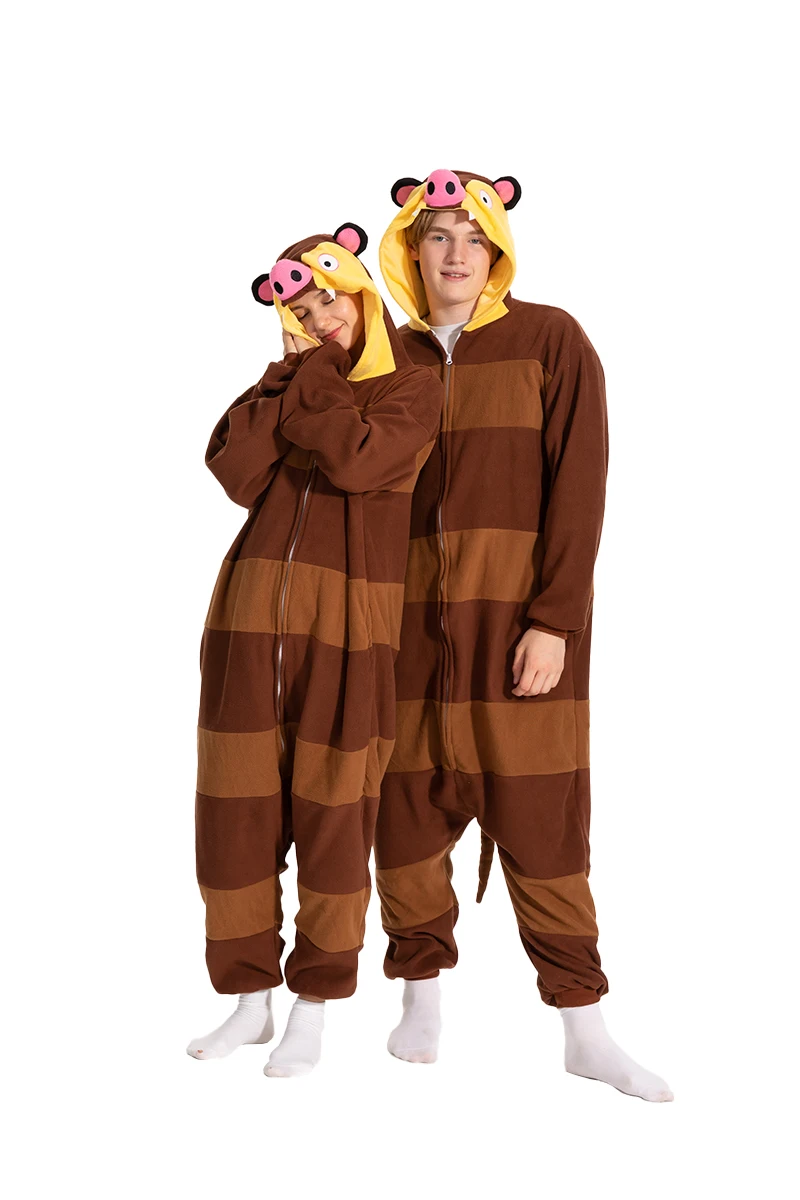 Halloween Onesie Opossum Cosplay For Adult Women Men Animal Kigurumis Pyjamas Cartoon Pajama Homewear Party Costume