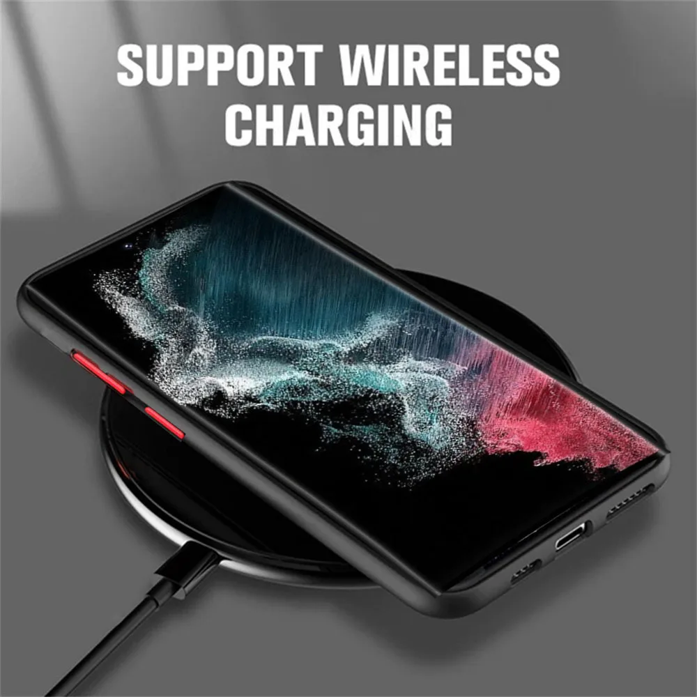Luxury Magsafe Wireless Charge Shockproof Matte Clear Case
