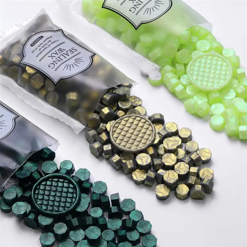 100Pc Glitter Sealing Wax Seal Stamp Wax Beads Scrapbook Material Wedding Birthday Party Invitation Stamp DIY Decoration