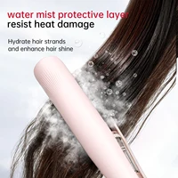 Lisseur à vapeur à brume froide, fer à lisser anti-frisottis avec revêtement céramique, ions négatifs, cordon rotatif, lisseur et boucleur 2 en 1 2