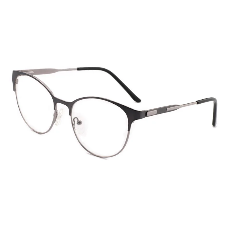 Women's Multifocal Reading Glasses round metal eyeglasses progressive