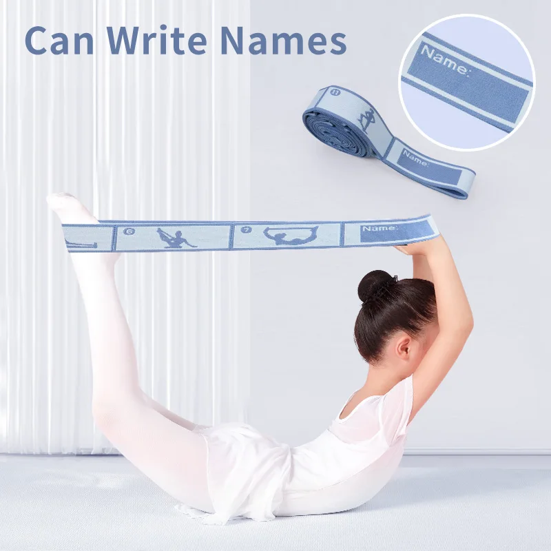 Elastic Band Can Write Name Number Segment 8/10/12 Grids Yoga Straps Dance Resistance Belt Exercise Pilates Accessories children dance resistance band