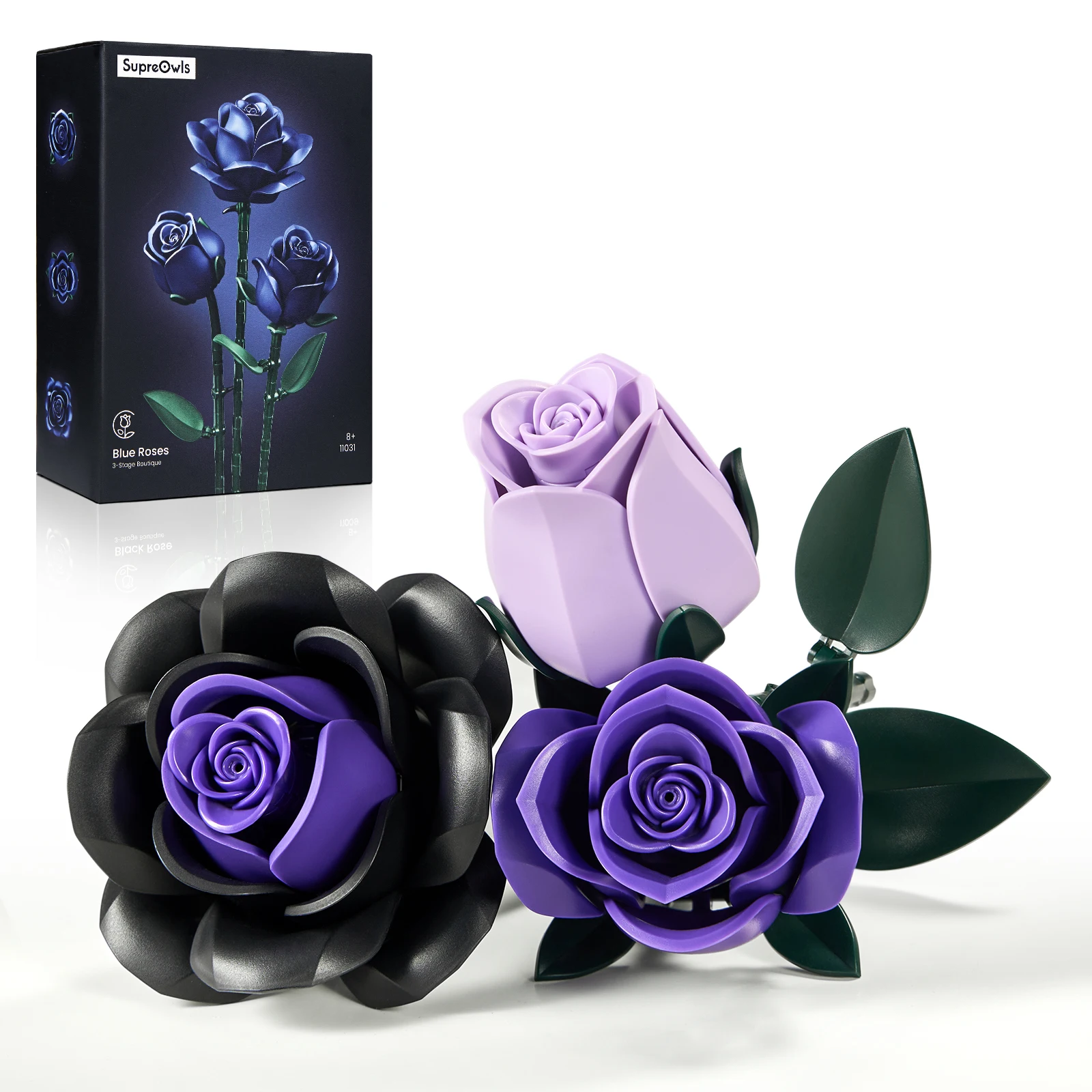 SupreOwls Rosen-Blumen-Bouquet-Bauset, botanisches, dunkles, gotisches Dekor, Heimdekoration, Füllmaterial für Körbe, Spielzeug für Erwachsene, Geburtstagsgeschenke für Mütter
