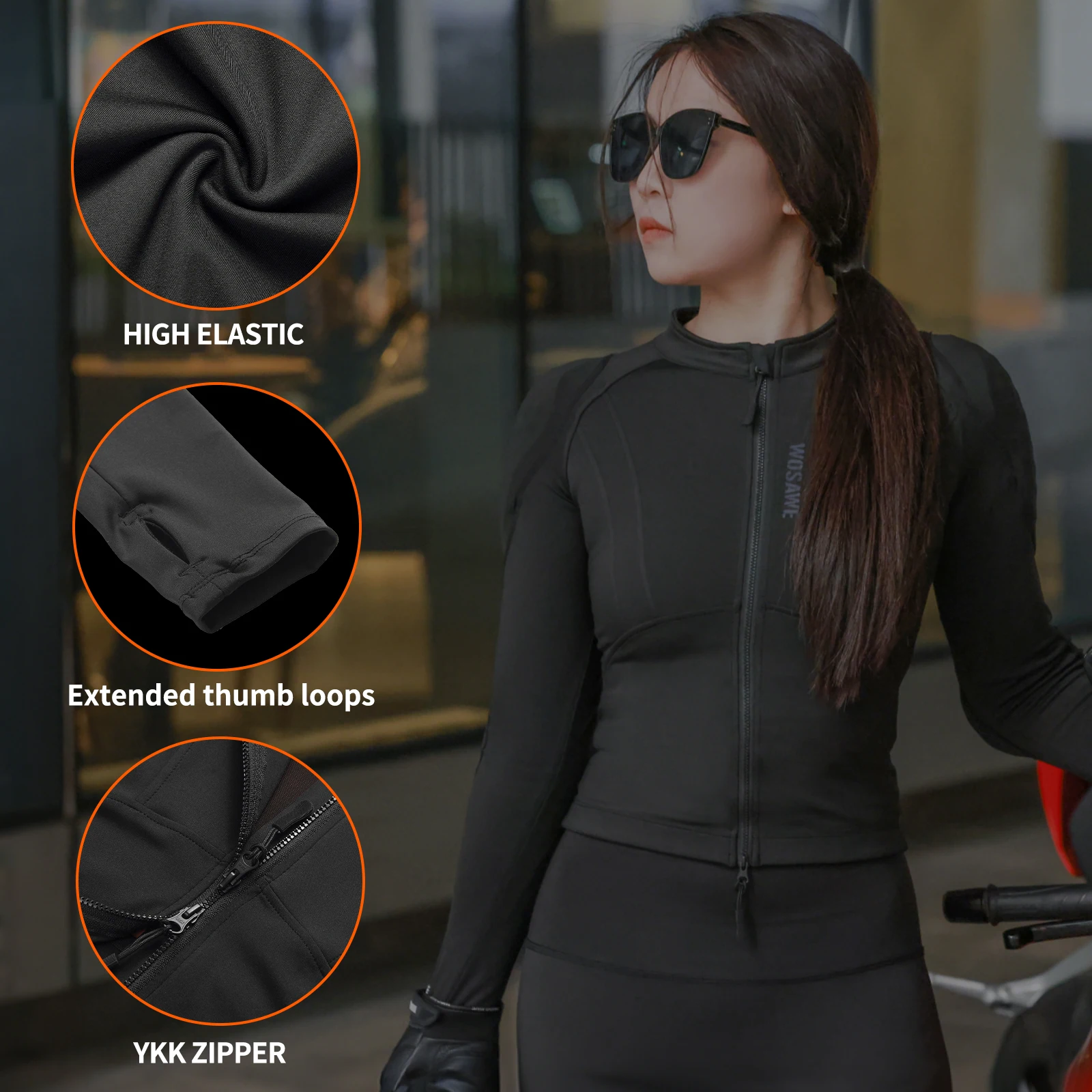 WOSAWE 여성용 바이커 라이딩 재킷 팬츠 세트, 등, 어깨, 팔꿈치 보호대가 있는 야외 모토크로스 오토바이 스타일 의류 (여름용)