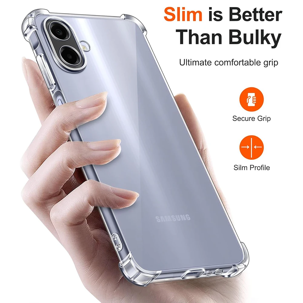 Crystal Clear Ultra-Thin Silicone Shockproof Case with Airbag Protection