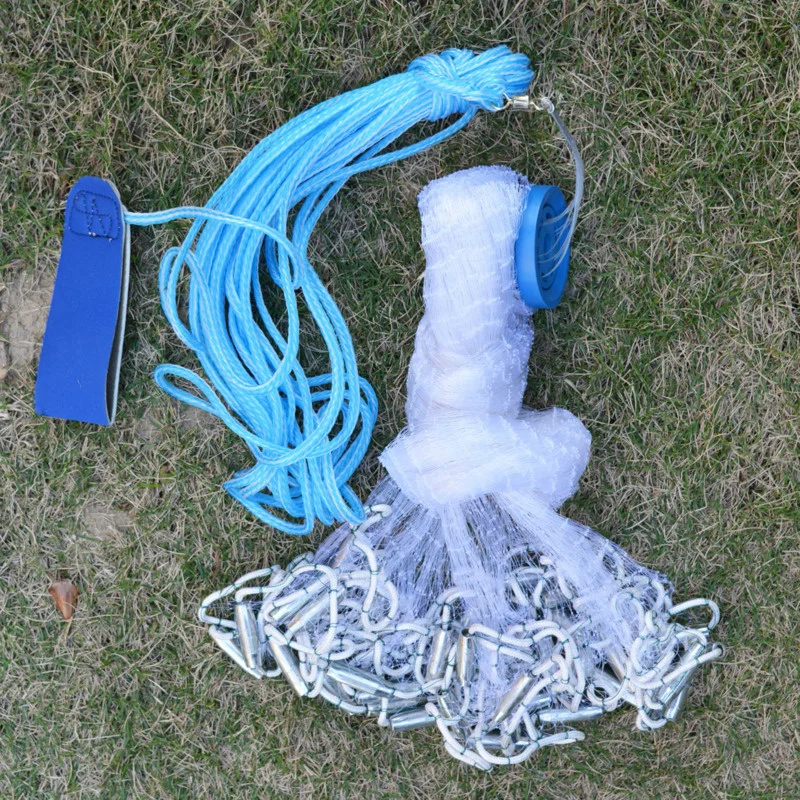 Cast Nets With Sinker Or Without 2.4M-7.2M Fishing Trap Hand Throw Net Nylon American Style Catch | Спорт и развлечения