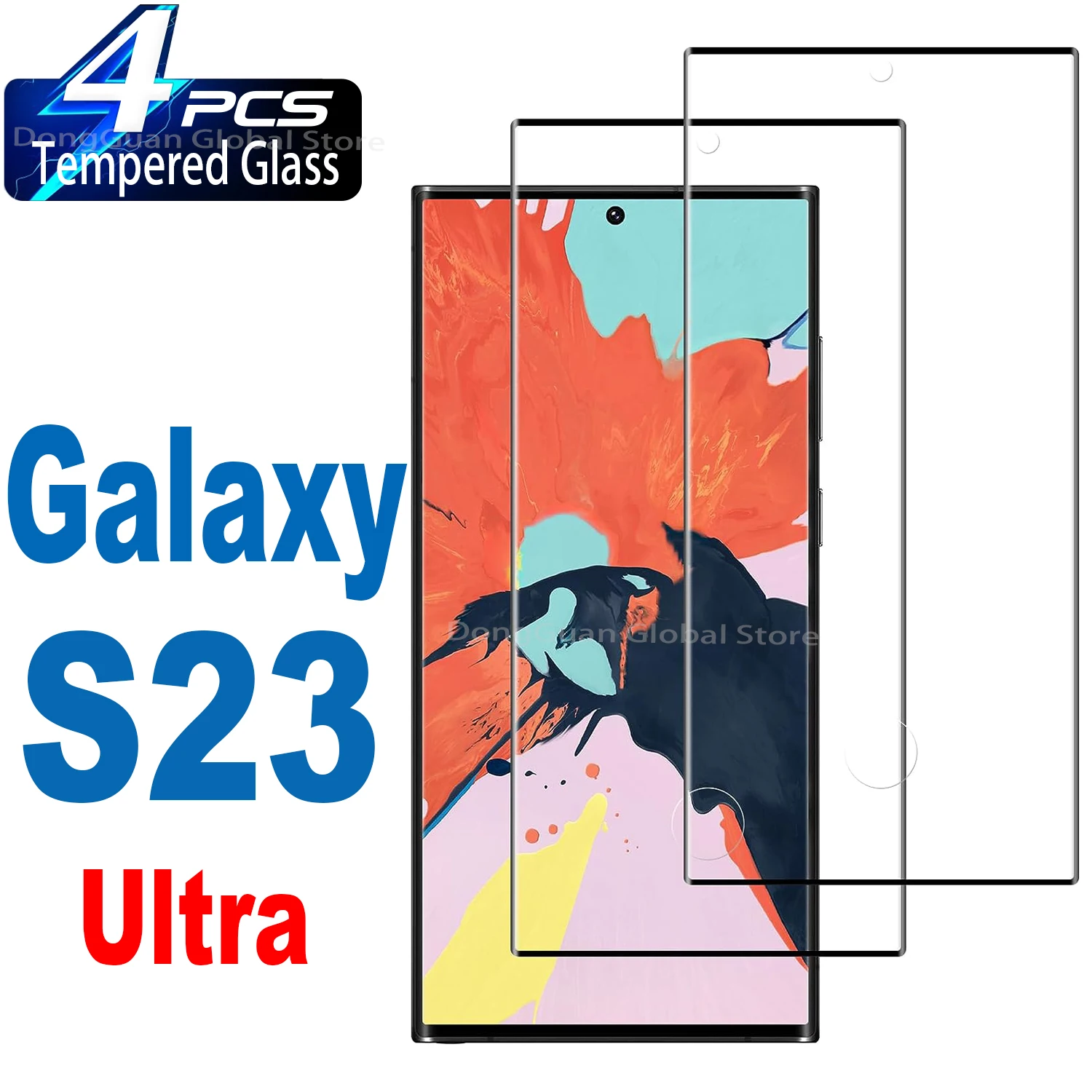 

1Pcs/4Pcs Tempered Glass For Samsung Galaxy S23 Ultra SM-G918 Screen Protector Glass Film