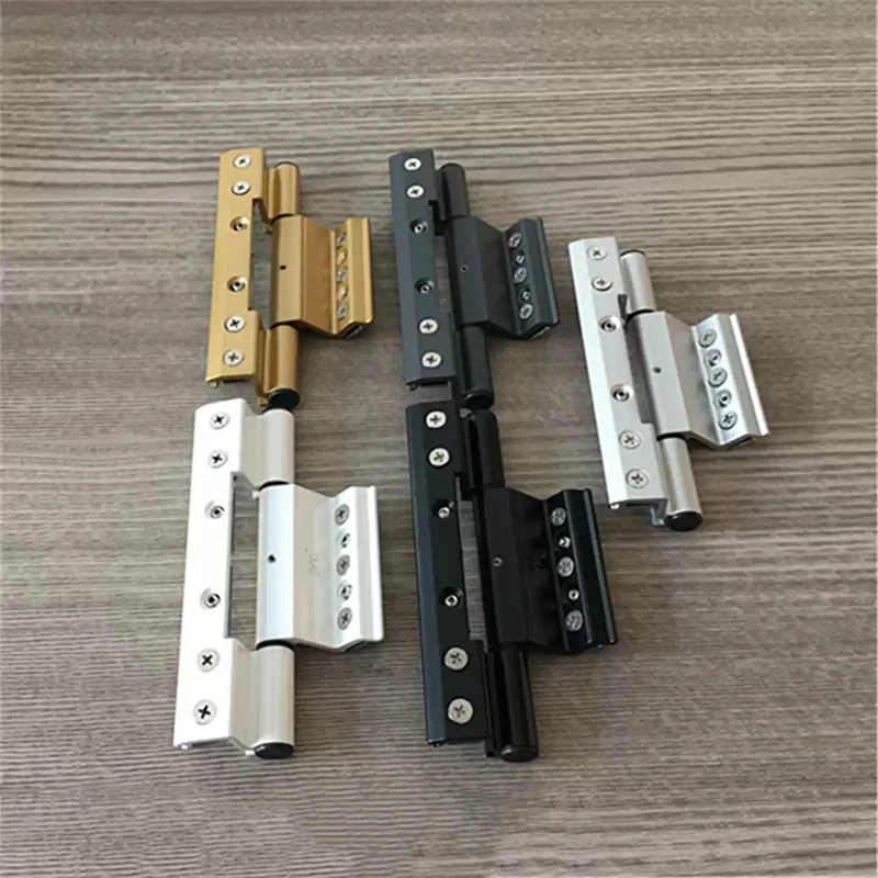 บานพับสามปีกแบบฉนวนกันความร้อนขนาด 150 มม. จำนวน 2 ชิ้น สำหรับหน้าต่างบานเปิดแบบยุโรป มาตรฐานยุโรป  ฮาร์ดแวร์ประตูหน้าต่างตาข่ายเหล็ก 1