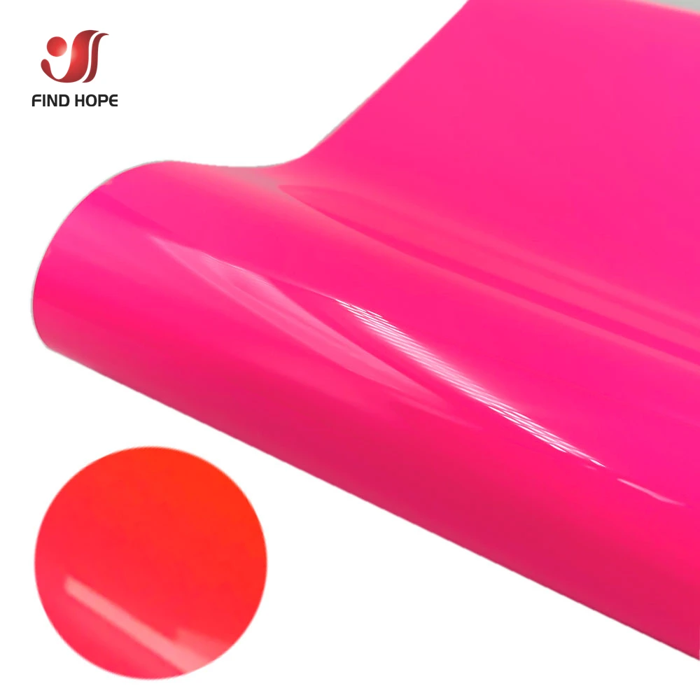 20*50cm Fluorescent Heat Transfer Vinyl Iron on T-shirts Glow In the Dark 5 Color HTV Film Making Pattern DIY Fabric Bags Decor