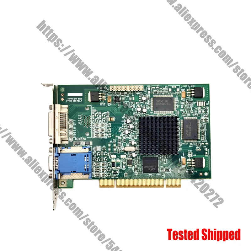 Original PCI slot graphics card PCI To VGA For MATROX G450 G45FMDVP32DB 7003-0301CRT DB15 DVI output interface graphics card