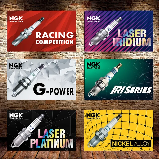 ธงธง NGK ขนาด 3x5FT ใช้ได้กับโรงรถหรือกลางแจ้งสําหรับการตกแต่ง 1