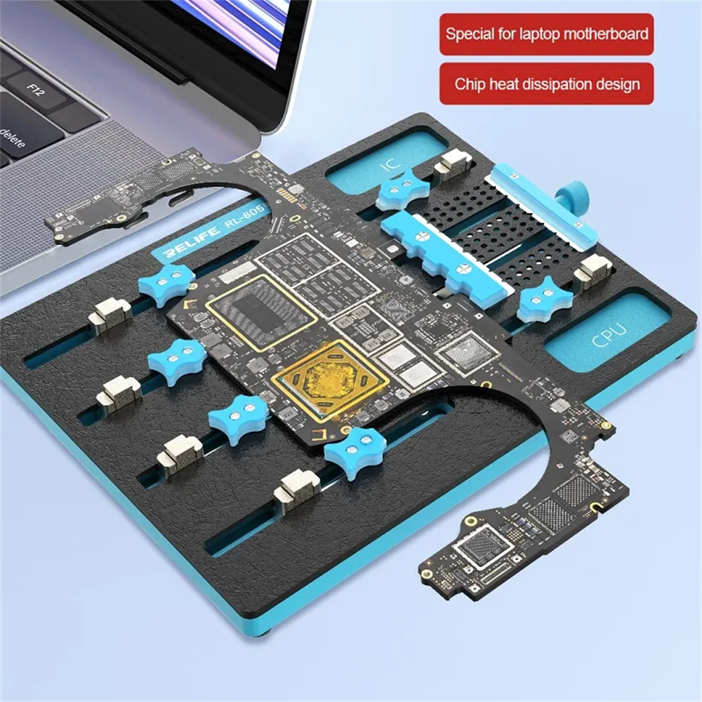 RELIFE RL-605 Pro Universal Chip Slot Motherboard Fixture for Macbook Laptop Motherboard Repair Chip Removal Glue Fixed Tool