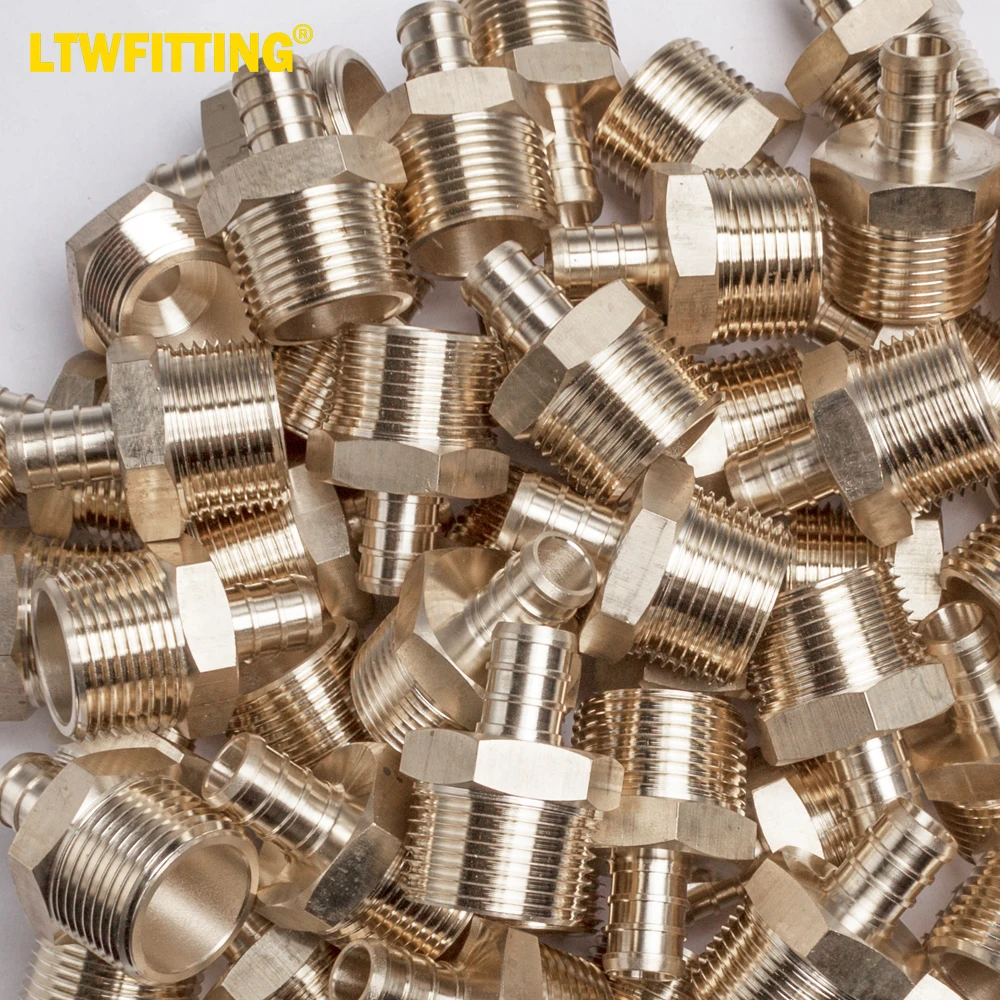 

Латунный фитинг LTWFITTING без свинца, стандартный фитинг, 1,5-дюймовый PEX x 1,5-дюймовый Мужской NPT обжимной адаптер (комплект из 1/2 штук)
