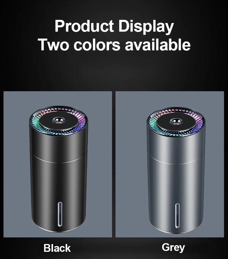 Car Humidifier Rechargeable Intelligent Mute Colorful Ambient Light USB Portable Air Fragrance Diffuser Automatic Timing