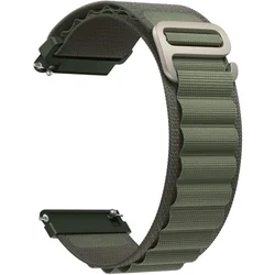 Adjustable Nylon Sport Loop Watch Band - Universal Fit for 22mm (Alpine- Green)