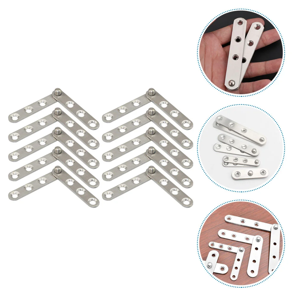

10 Pcs 360 Degree Door Hinge Hinges Furniture Rotation Pivot Cabinet Stainless Steel