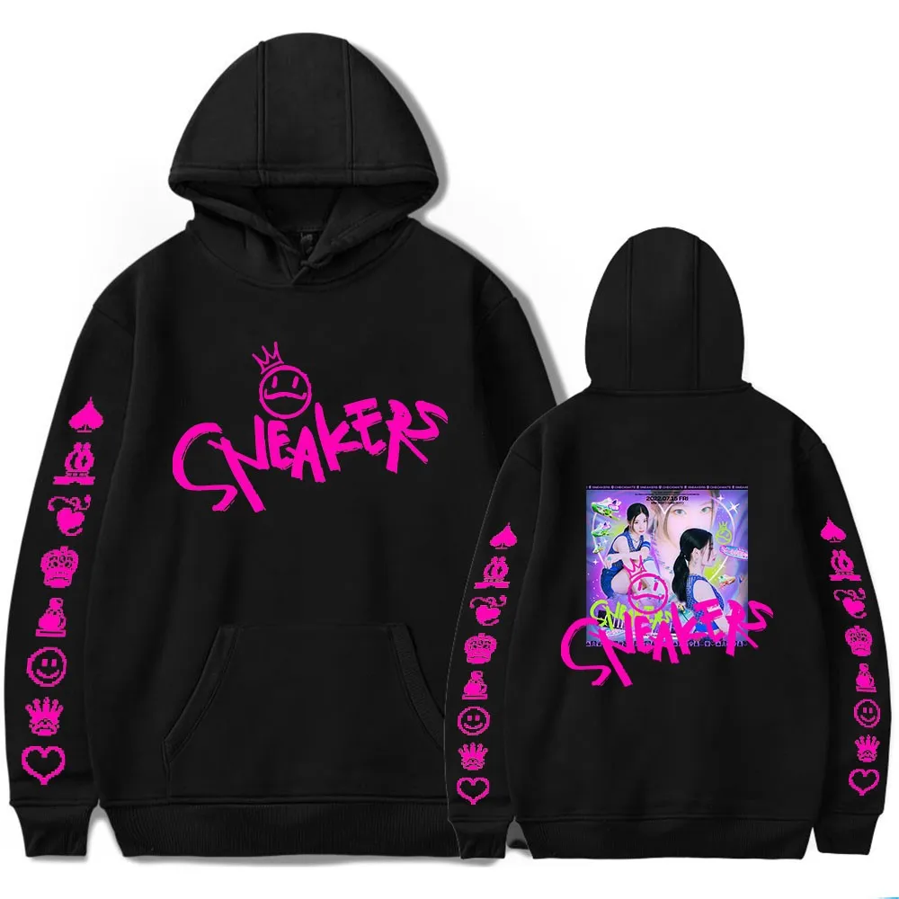 

ITZY Sneakers Hoodie Kpop Ryujin Yeji Yuna Print Hoodies Women Men Autumn Hooded Pullovers Korean Loose Sweatshirt For ITZY Fans