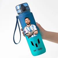 650ml Lionel Messi Blue PC Safe Portable Sports Outdoor Football Star Water Bottle Large Capacity Bottle Messi Fans Gifts 1