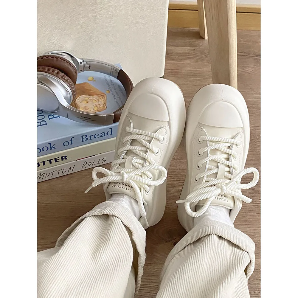 Unique Design Thick Soled Women Casual Shoes Spring and Autumn Soft Heels Round Toe Sports Shoes Women Shoes Outdoors 24-179
