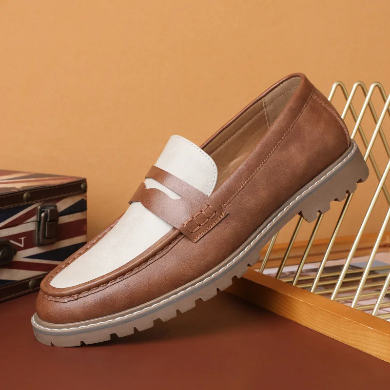 

Men's Classic Business Shoes Microfiber Leather Pointed Toe Slip On Mens Dress Office Flats Men Fashion Wedding Party Loafers