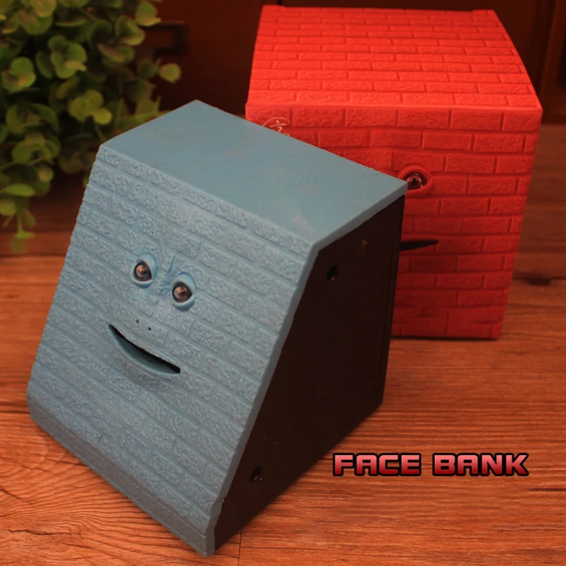 Novelty Face Bank Coin Eating Savings Bank Kids Money Saving CollectiIon Piggy Bank,Electric Sensor Face Piggy