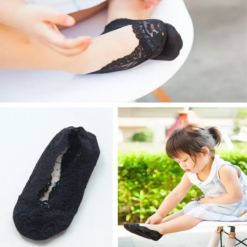 

10pairs/Lot Baby Boat Socks Hollow Out Lace Invisible Short Solid Kids Girls Ankle Children Suit 1-9 Years