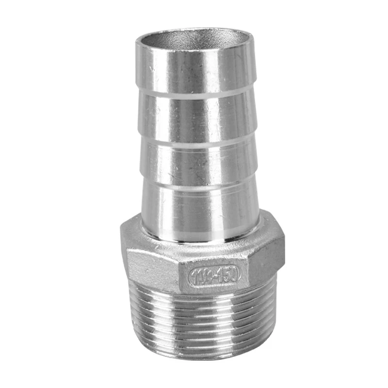 6mm 8mm 10mm 12mm 1/2" 1/4" 3/8" 1/8" 304 Stainless Steel BSP Male Thread Pipe Fitting Barb Hose Pagoda Joint Coupling Connector images - 6