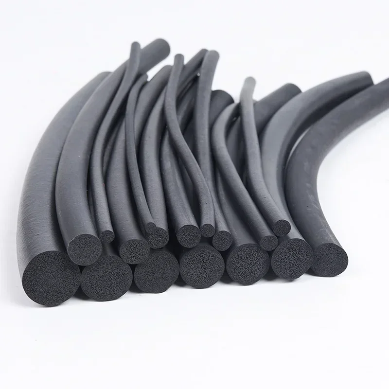 10ft EPDM Rubber Foam Sealing Strip Round Sponge Cord Bar for car door rubber foam 2mm/2.5mm/3mm/4mm/5mm/6mm/7mm/8mm/9mm rubber foam sealing strip