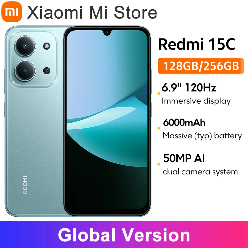 Global Version Xiaomi Redmi 15C Smartphone MediaTek Helio G81