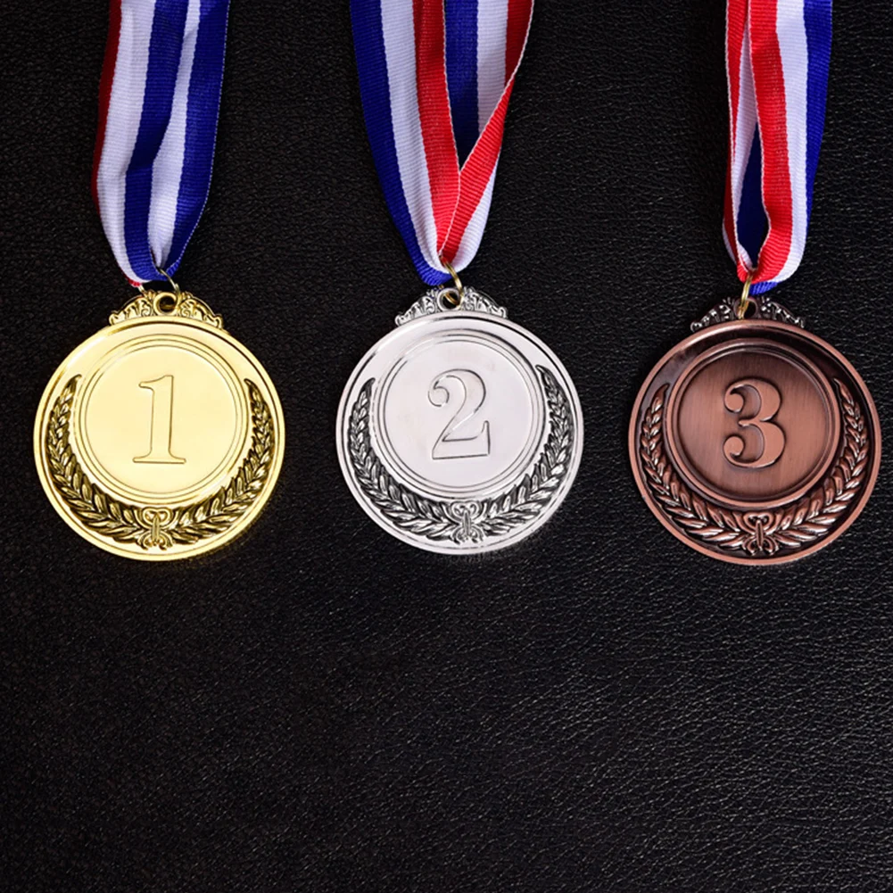 Award Medals 1/2/3Pcs Gold Silver Bronze Metal Award Medals Winner Reward Encourage Badge Competitions Prize for Souvenir Gift Outdoor Sport