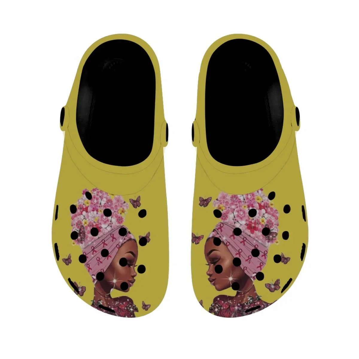 Summer Women's Non-slip Slippers Afro Woman Print Sandals Female High Quality Comfortable Casual Home Slides Couple Clogs