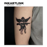 Angel with a Gun temporary tattoo sticker, waterproof magic tattoo, lasts to 15 days fake tattoo, semi permanent tattoo 2