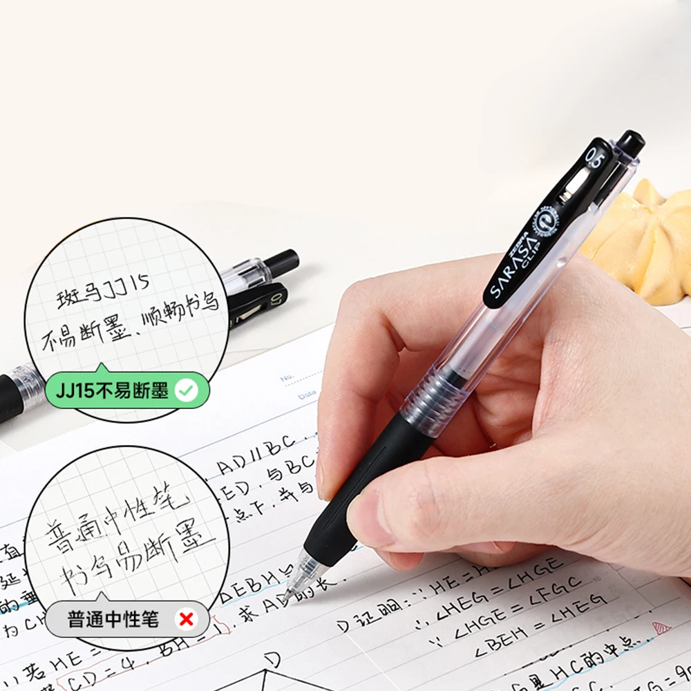 1+10pcs Japan ZEBRA Gel Pens Set 0.5mm Black JJ77/JJ99/JJ15