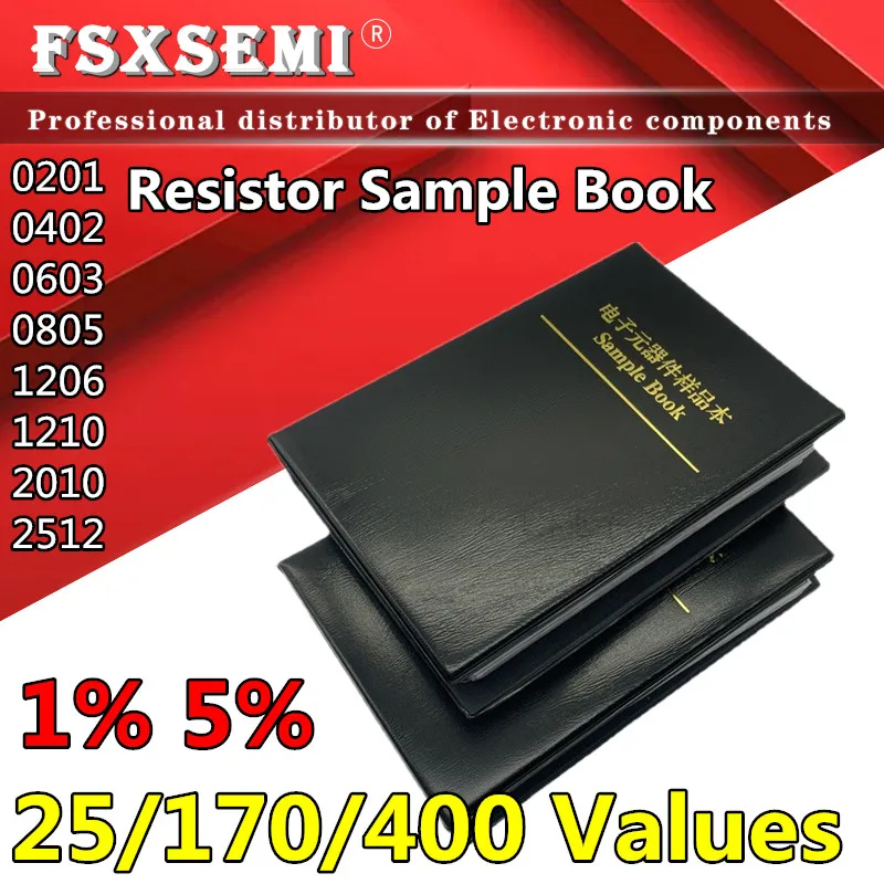 0201 0402 0603 0805  1206 1210 2010 2512 Resistors 1% SMD SMT Chip Resistor 5% Assortment Kit 0R-10M Sample Book free shipping 63values resistor 17values capacitor mixed sample book 0201 0402 0603 0805 1206 capacitors resistors assortment kit