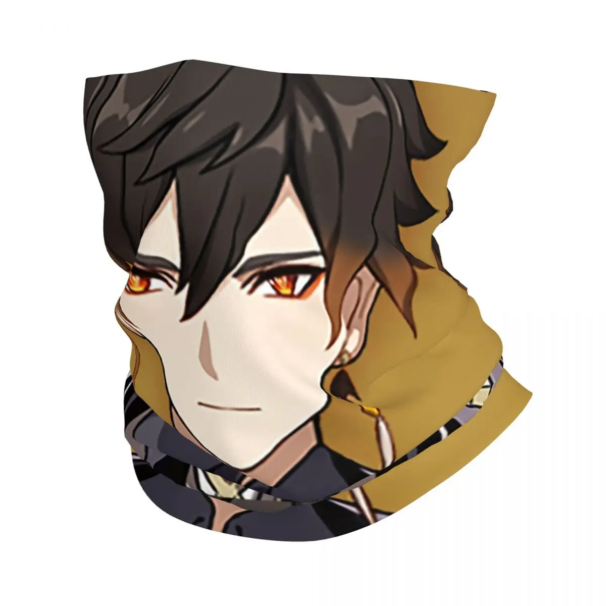 

Genshin Impact Neck Gaiter Men Women UV Face Shield Winter Zhongli Official Card Bandana Scarf for Cycling