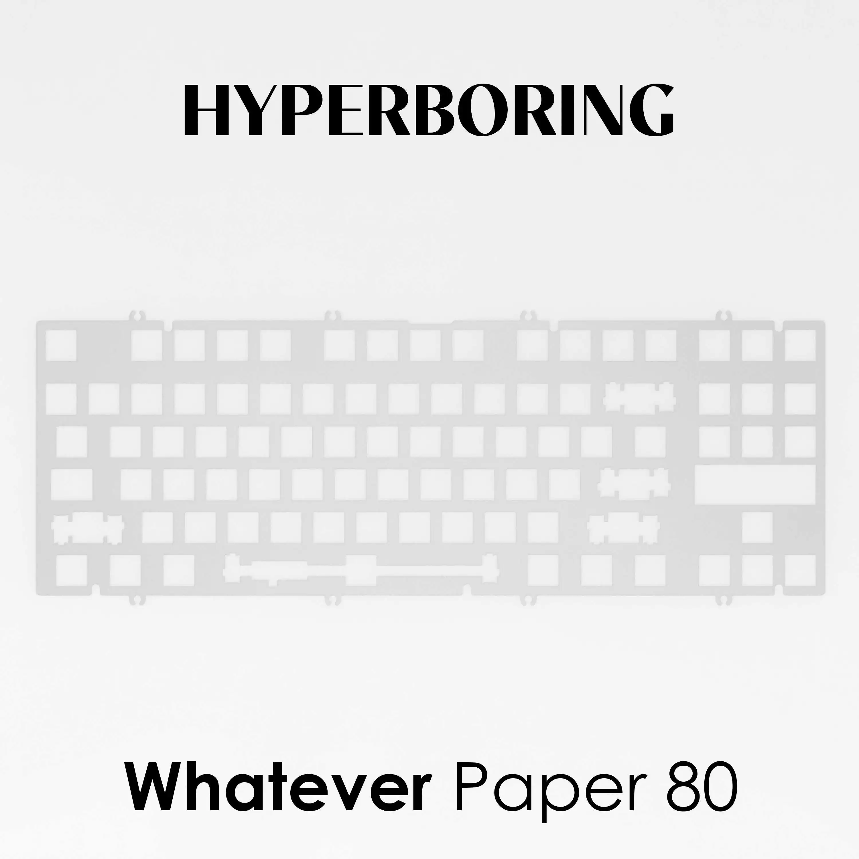 Whatver Paper80 기계식 키보드 프리미엄 플레이트 6.25U 7U PC PP FR4 (플레이트 장착 및 PCB 나사 삽입용)