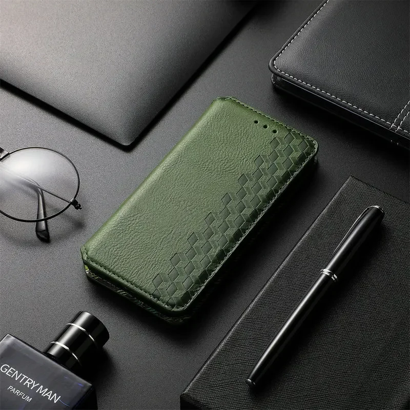Luxury Magnet Leather Texture Wallet Case Flip Cover