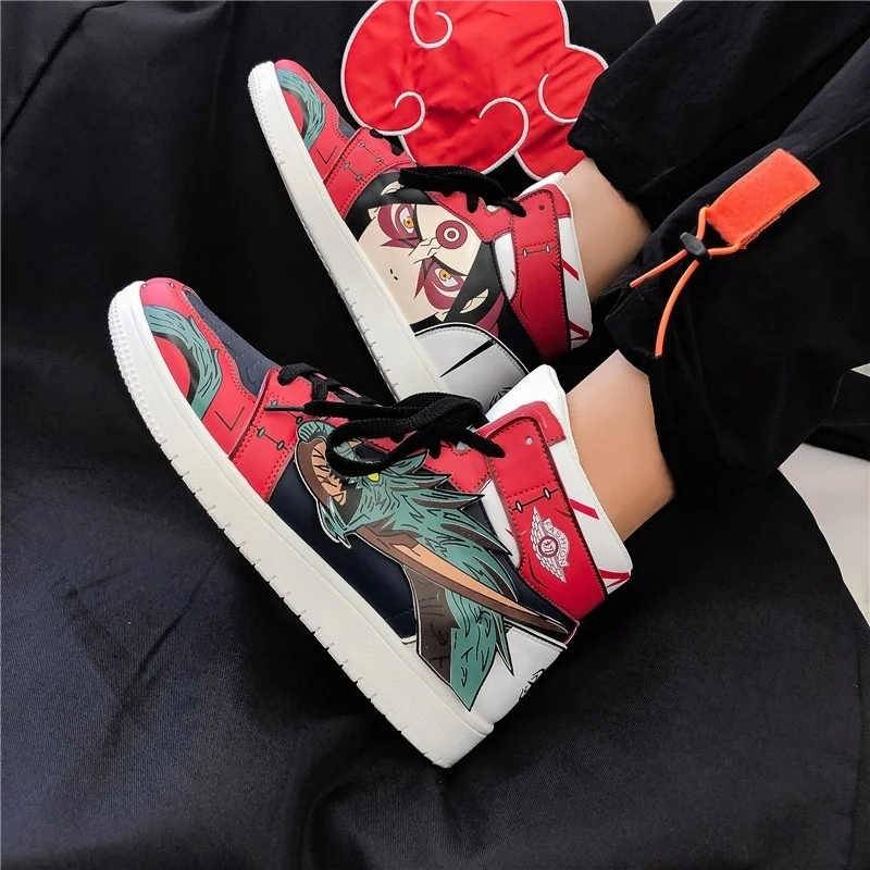 sexy cosplay Anime Cosplay Shoes Akatsuki Rengoku Kyoujurou High Top Sneakers Men Women Hip Hop Casual Couple Shoes Gifts naruto costume