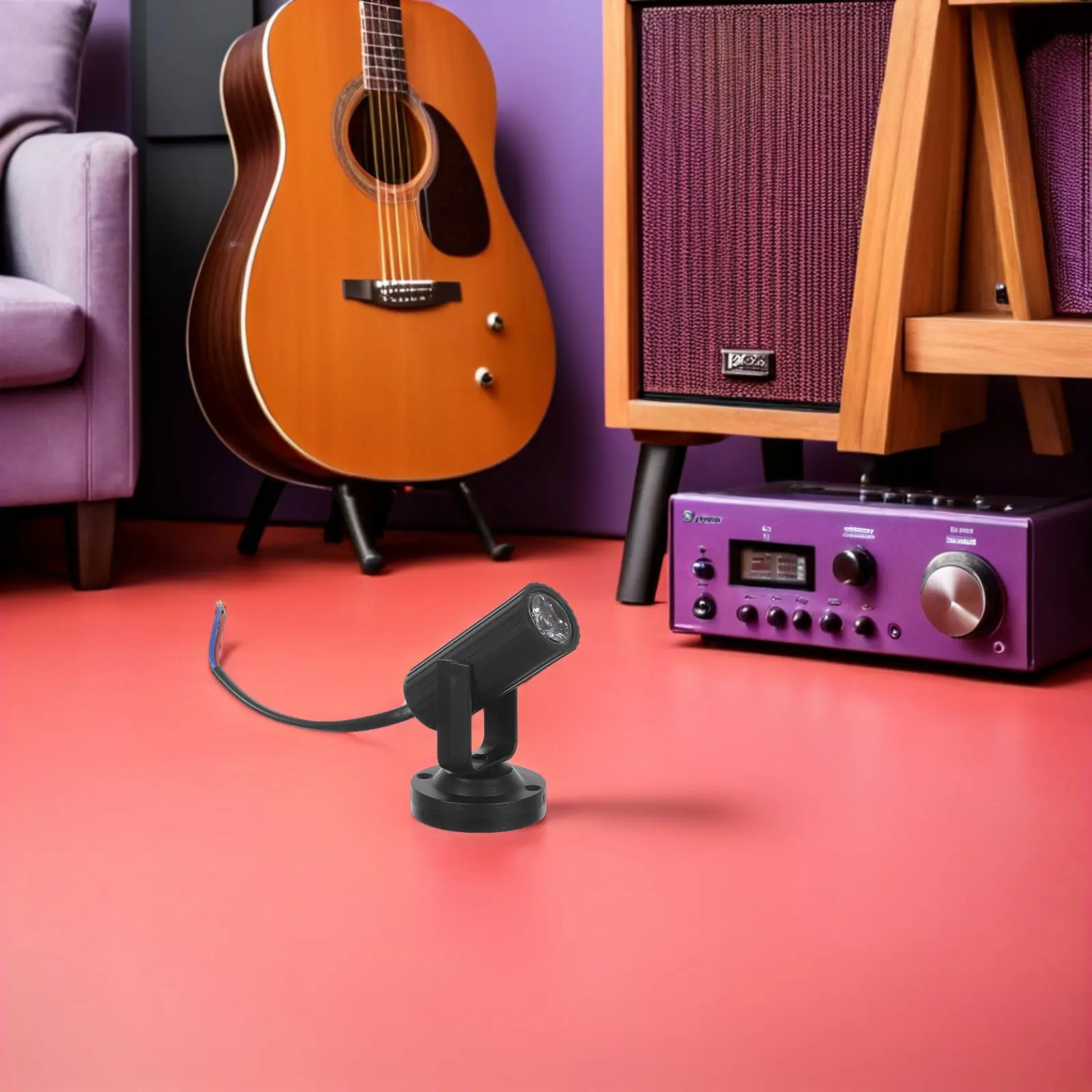 2Pcs LED 빔 무대 조명 실내 파티를위한 듀얼 컬러 레드 블루 미니 스포트라이트 극장 콘서트 Dj 설정 무대 효과