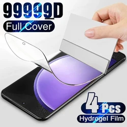 4Pcs Full Hydrogel Film For Samsung Galaxy S24 S23 S20 S21 S22 Ultra Plus FE Note 20 9 10 Plus A51 A52 A53 A54 Screen Protector