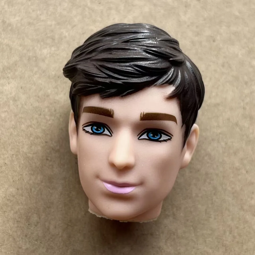 1/6 Scale Male Doll Head with Super White Beige Brown Skin for DIY Makeup Practice Collectible Figure Accessory Part